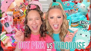 PINK 🎀💓 VS TURQUOISE 👗🧼 TARGET SHOPPING CHALLENGE [upl. by Castara458]