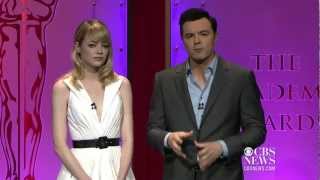 Seth MacFarlane jokes at Oscar nominations [upl. by Lettig]