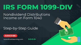 IRS Form 1099DIV How to Report Nondividend Distributions [upl. by Atinoj]