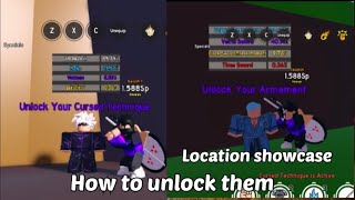 How to unlock your Cursed Technique and Armament in Anime Fighting Simulator  Location showcase [upl. by Sanderson344]