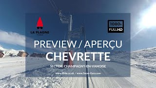 La Plagne guide  Chevrette téléski  drag lift  Grande Rochette  Plagne Villages  PreviewAperçu [upl. by Adlesirc]