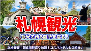 【北海道旅行】大満足の札幌観光モデルコース！１泊２日で6箇所の観光スポットを巡ります♪超コスパ！ネストホテル札幌大通もご紹介♪ [upl. by Erminie125]