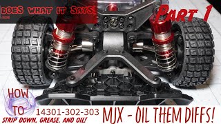 MJX HYPER GO 14301302303 Drivetrain and diff re oil and greased P1 REVISED [upl. by Marquet448]