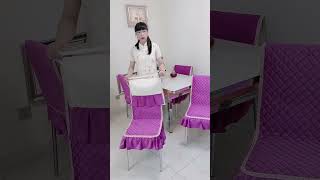 Part 7 chair set chair cushion tablecloth dining table and chair cover flannel onepiece chair cover [upl. by Wendelina394]