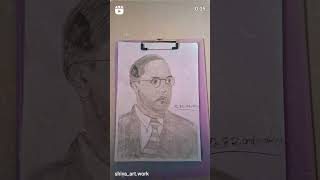 Dr babasaheb ambedkar sketch [upl. by Ynatterb]