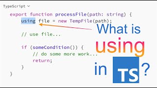 5 Error handling  Error Handling with the Using Keyword in TypeScript [upl. by Aldon]