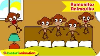 Five Little Monkeys Jumping On The Bed  Komunitas Animasiku  Kastari Animation Official [upl. by Billy635]