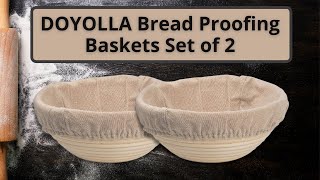 DOYOLLA Bread Proofing Baskets Set of 2 [upl. by Arhsub]