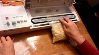 Using inexpensive smooth nonribbed food storage bags with a vacuum sealer [upl. by Gabbie798]