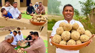 Chawal ki Pinni  Chawal ke Ladoo Recipe I Rice Flour Laddu  Atta ke Ladoo Recipe  Village Food [upl. by Kwasi]