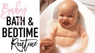 Baby Bath amp Bedtime Routine  HOW TO TAKE CARE OF BABY ROLLS [upl. by Llig]