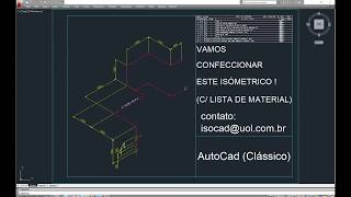 Isométrico de Tubulação AutoCad [upl. by Divine]