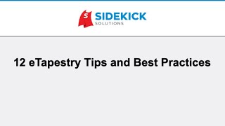 12 eTapestry Tips and Best Practices [upl. by Seftton464]