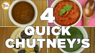 4 Quick Chutney Recipes By Food Fusion [upl. by Estell]