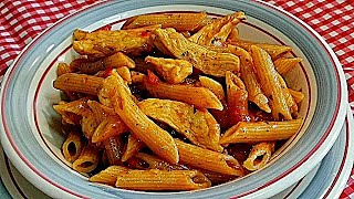 Deliciosos Macarrones con Pollo o Pasta con pollo Riquísima y Fácil A mi manera [upl. by Maxma319]