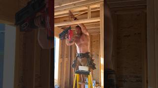 Framing Pocket Door Opening and Installing Pocket Frame diy pocketdoor framing farmhouse [upl. by Benco835]