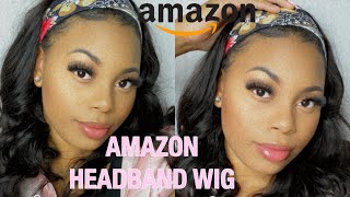 AFFORDABLE HEADBAND WIG FROM AMAZON 😱😍 Boujie On A Budget Catti Hair [upl. by Peednas137]