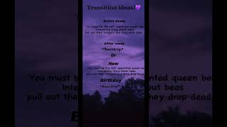 Transition ideas💜 purple transition ideas fyp shorts wendnesday bees [upl. by Nylrahs]