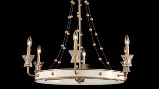 Iris 6Light Chandelier in White with Warm Brass Accents [upl. by Okim]