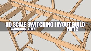 HO Scale Switching Layout Build  Warehouse Alley  Part 2  Benchwork [upl. by Lontson]