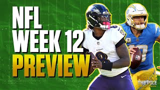 Week 12 NFL Preview amp Picks The RavensChargers Harbowl Brock Purdy vs Jordan Love More  PTP [upl. by Orhtej]