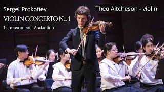 Prokofiev Violin Concerto No 1  1st Mvt Theo A  violin with the St Peters Symphony Orchestra [upl. by Marron]