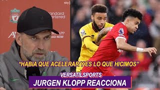 JURGEN KLOPP REACCION LIVERPOOL ASISTENCIA de LUIS DIAZ LIVERPOOL vs SHEFFIELD UNITED [upl. by Lucais]