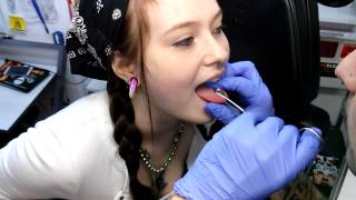 Zoies Tongue Piercing [upl. by Aitnis]