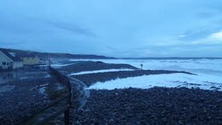 Newgale Pembrokeshire Storm Surge amp High Tide 04022014 [upl. by Navinod]