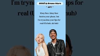 APT  Blackpink Roseamp Bruno Mars lyrics 🎵aptblackpink rosebrunomarsapt aptlyrics shortvideo [upl. by Notirb179]