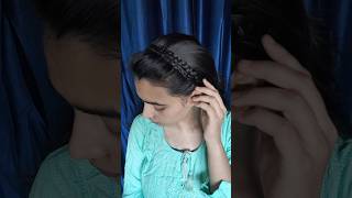 Braided headband tutorial 🎀🌈 shortsyoutubeshorts hairstyle goviral [upl. by Ettennod886]