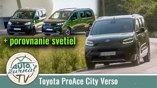 Toyota ProAce City Verso Long 15 D4D facelift TEST 2024  porovnanie svetiel s Opel Combo [upl. by Drahser]