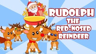 Rudolph The Red Nosed Reindeer  Christmas Songs for Kids  By BabyMoo [upl. by Atterual]