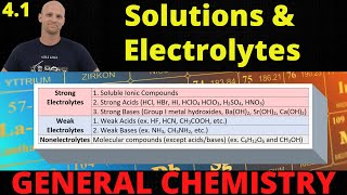 41 Solutions and Electrolytes  General Chemistry [upl. by Wini]