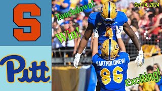 Syracuse Orange vs Pittsburgh Panthers Full Game Final  WEEK 9  Oct 242024  NCAAF Today [upl. by Anoid466]