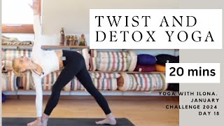 Detoxifying Twist Yoga Flow  Tone  Strengthen your Body 15 min [upl. by Knepper]