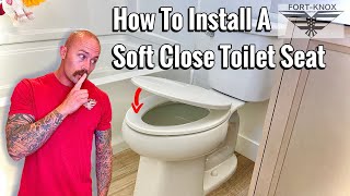 How To Install A Soft Close Toilet Seat  Kohler American Standard TOTO Delta amp Glacier Bay [upl. by Disharoon]