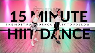 The Most Fun 15 Minute Cardio Dance Fitness Workout EVER [upl. by Mikkanen672]