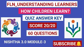 FLN Understanding Learners how children learn quiz answer key60 answerunderstandinglearnersquiz [upl. by Aretse]