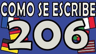 Como se Escribe el Número 206 [upl. by Meghan]