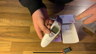 HYLOGY Thermometer Fever Digital Medical Forehead and Ear Thermometer unboxing and instructions [upl. by Kurtzig]