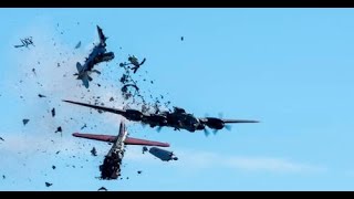 B 17 Mid Air Collision Dallas Air Show [upl. by Einnig]