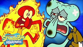 Squidward Getting HURT for 10 Minutes  SpongeBob [upl. by Yelruc]