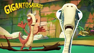 Bill saves Rocky from drowning Dinosaurs Cartoons  Gigantosaurus Multilingual [upl. by Ronnholm738]