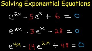 Solving Exponential Equations In Quadratic Form  Using Logarithms With e [upl. by Eelik857]