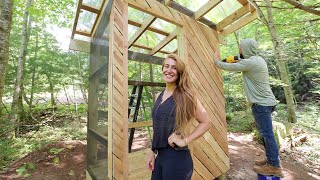 Building An Outdoor Shower In The Forest [upl. by Scottie]