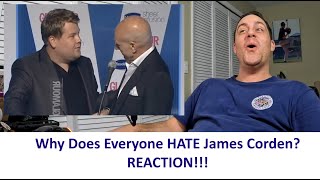 American Reacts to How James Corden DESTROYED His Reputation REACTION [upl. by Garges]