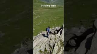 Drone footage over Striding Edge at Helvellyn in the Lake District [upl. by Durtschi68]