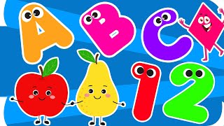 ABC 123 amp Shapes Learning Videos For Preschool  ABC And One Two Three  ABC Phonics Song [upl. by Brenna]