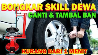 TUTORIAL BUKA PASANG BAN MOBIL TERCEPAT PAKAI BCT TIRE CHANGER [upl. by Beth769]